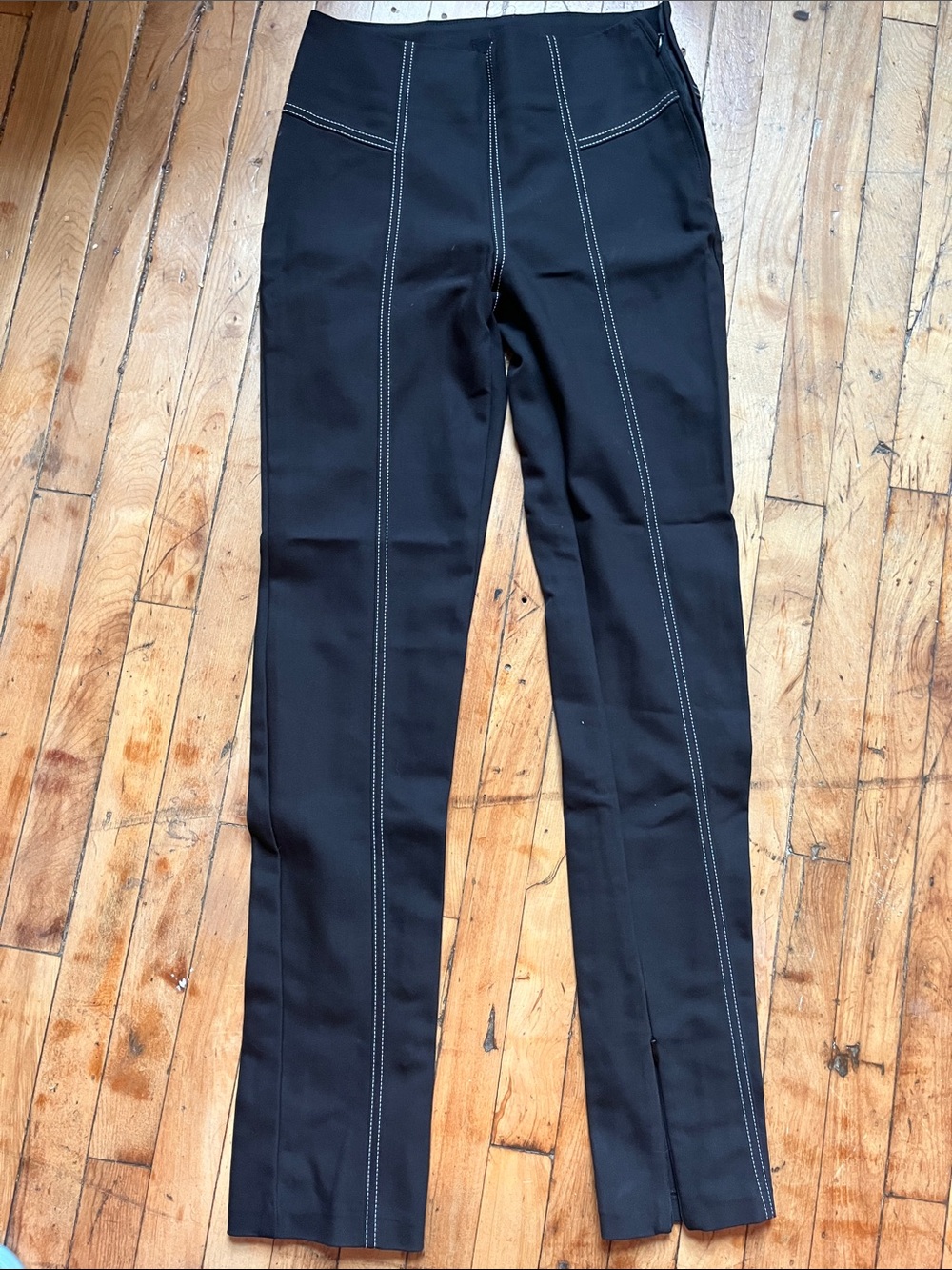 Ksubi Black Stretch Pants with Contrast Stitching